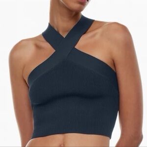 Aritzia Babaton Sculpt Knit Criss Cross Tank